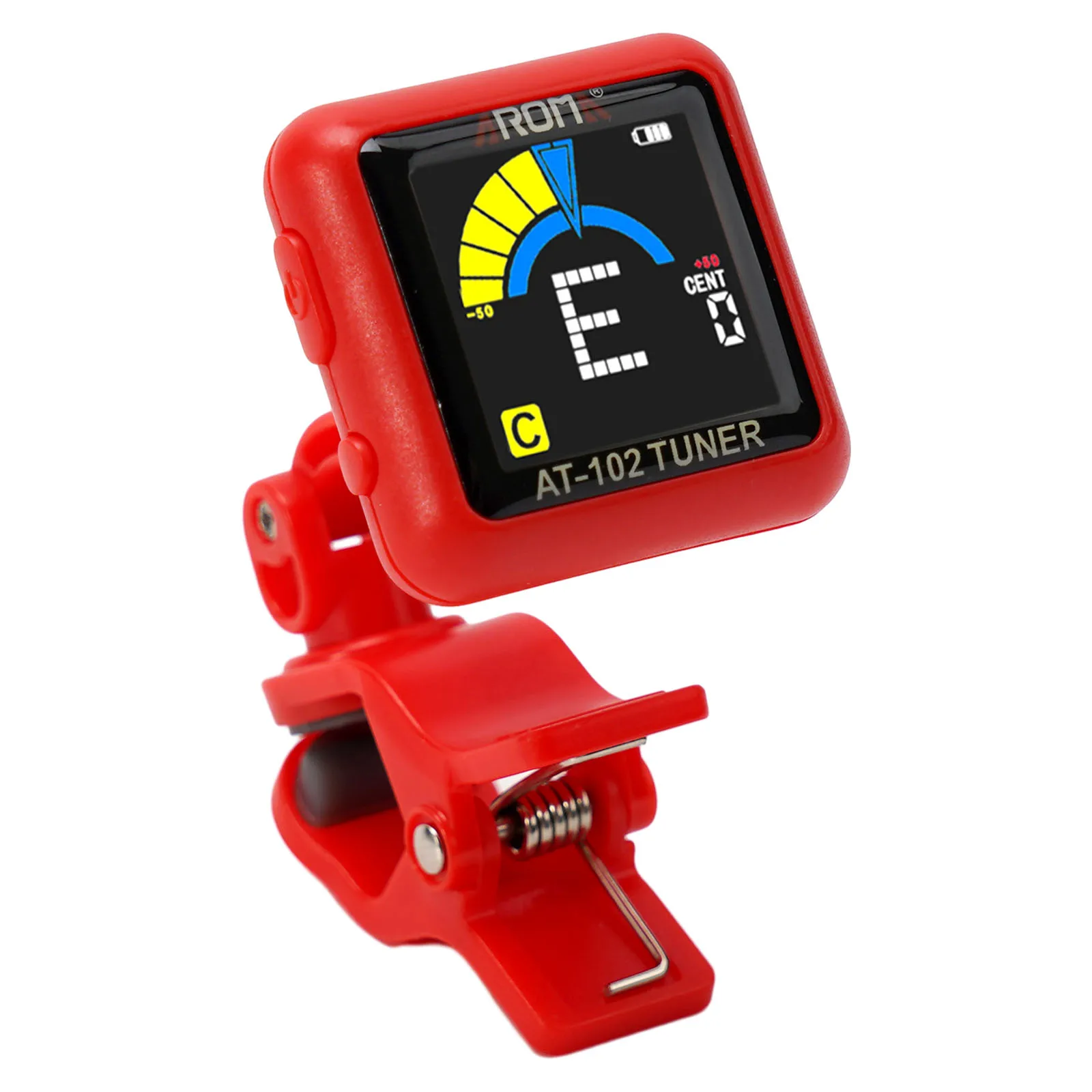 Compact Clip-On Digital Tuner Violin White Instrument Memory Function PMMA Rechargeable Ukulele Bass Equipment