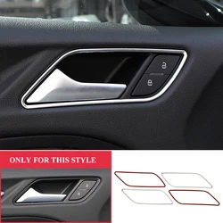 For Audi A3 8V 2013 2014 2015 2016 2017 2018 2019 Car Inner Door Handle Trim Cover Sticker Frame Stainless Steel Accessories