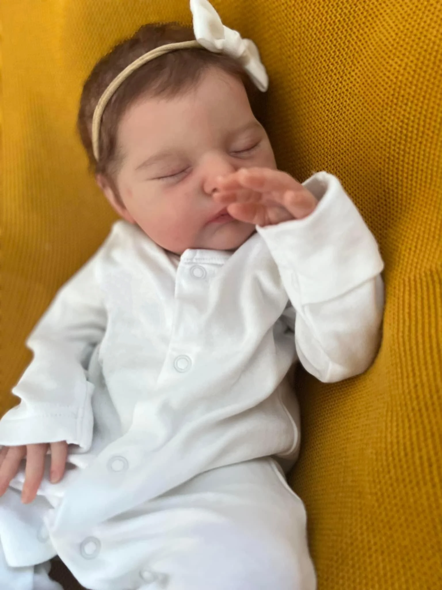 SANDIE 19 inch pasgeboren baby herboren pop premium make-up handgemaakte 3D huid topkwaliteit verzamelbare kunstpop