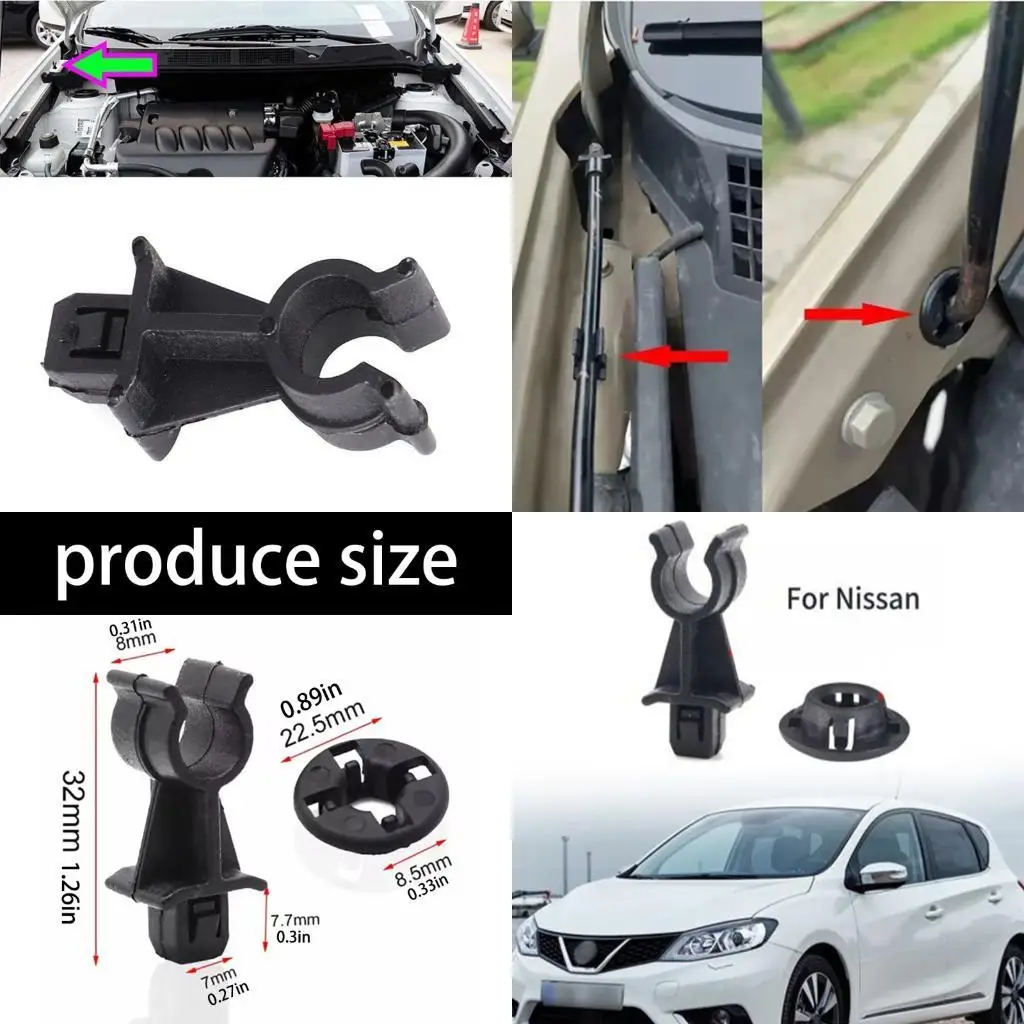 Quick Install Hood Prop Rod Clip Car Engine Cover Holder Replacement Part 65722-EB300 657732J000 for Dualis J10 D40 R51 New