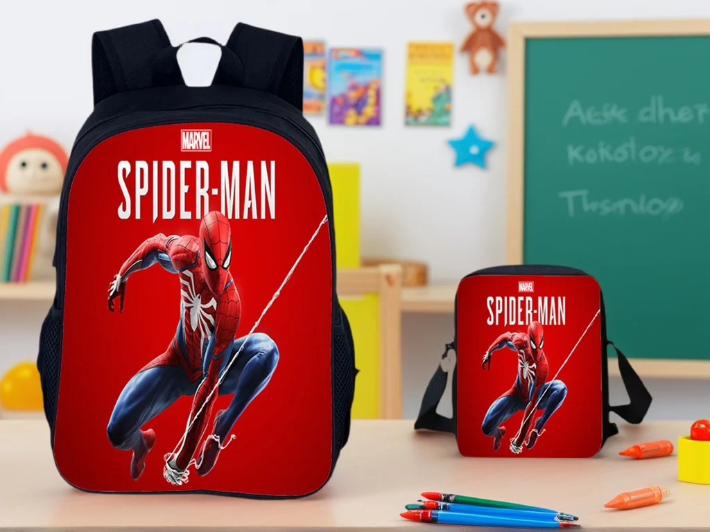 

Spider Man Schoolbag+Lightweight Single Shoulder Bag 2 Pcs Set,Boy Girl Back to School Backpack Set
