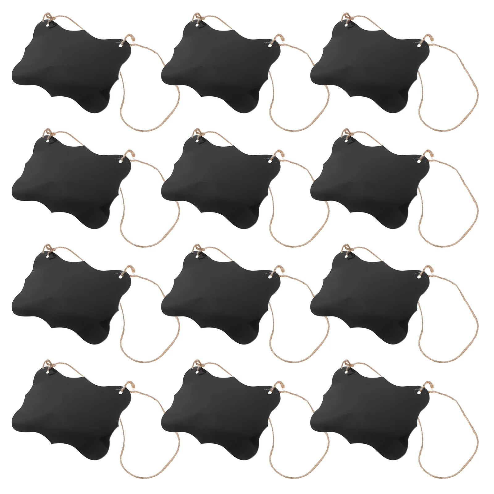 Étiquettes suspendues pour tableau noir en acrylique, 12 pièces, pour affichage de menu, encoches et rappels quotidiens, tableau suspendu, tableau d'écriture de lettres