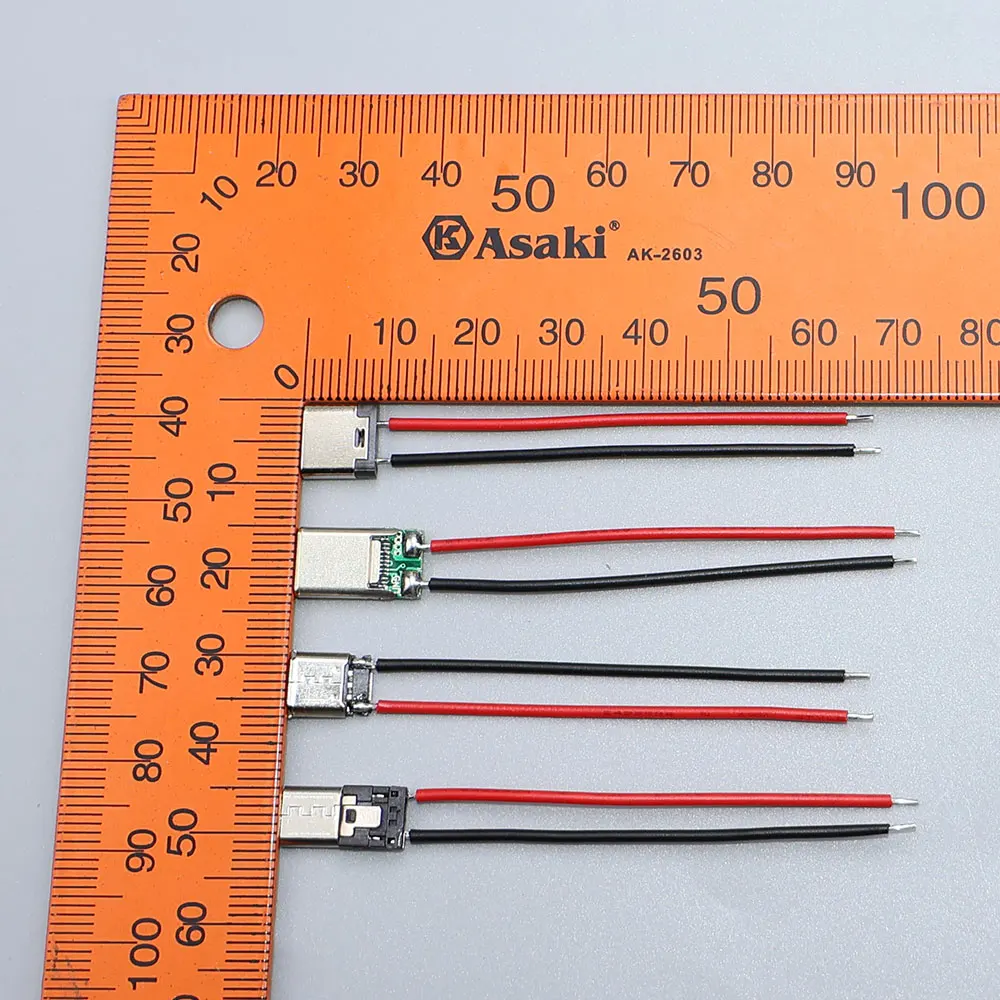 JCD 2Pin Micro USB Type C Male Female Jack Welding Wire Male Connector Straight For Mobile Phone Charging Port Charging Socket
