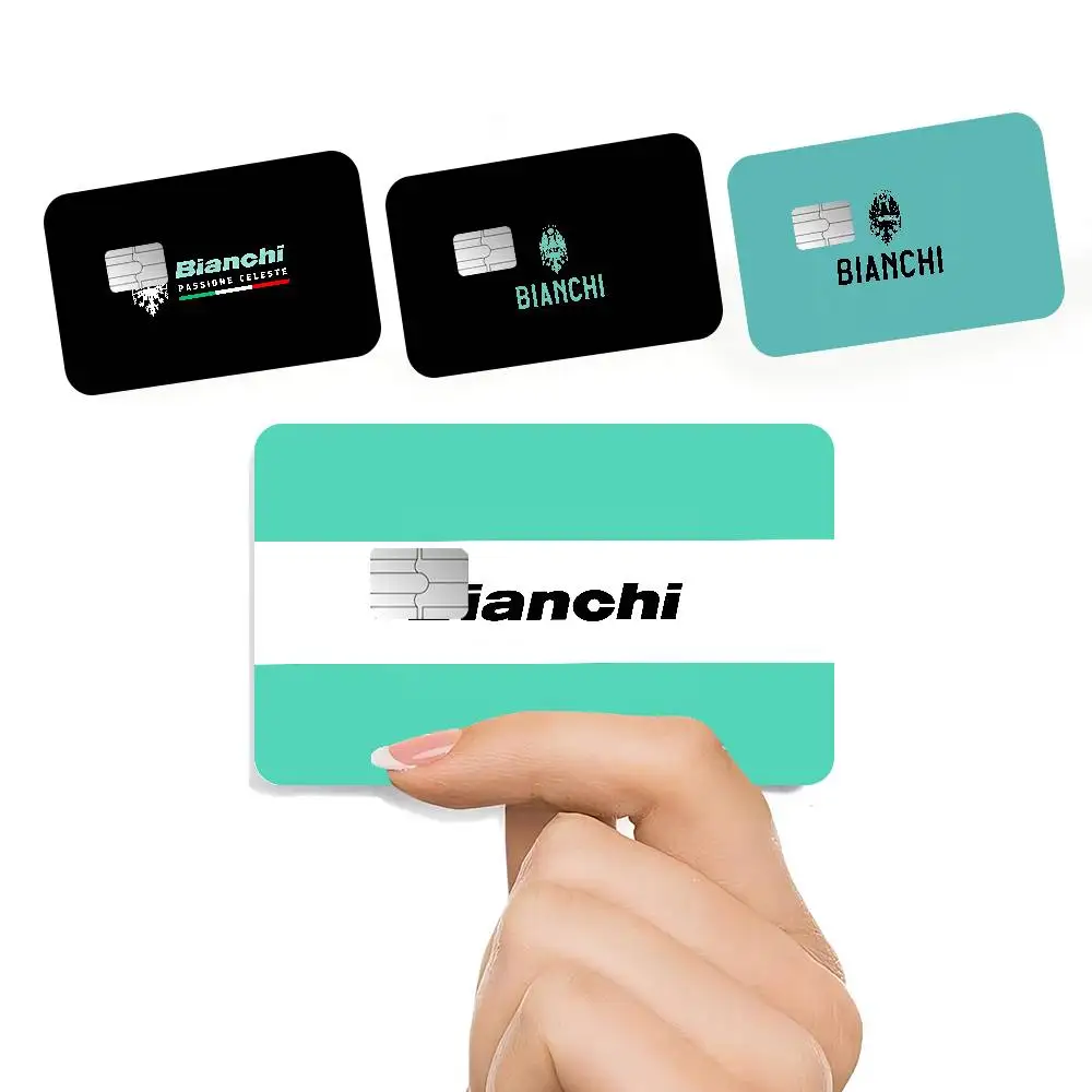 Luxury B-Bianchi Logo Anime Spend or Save Funny Shell On Off Ultra Thin No Fade Sticker Skin Cover Film for Debit Credit Card