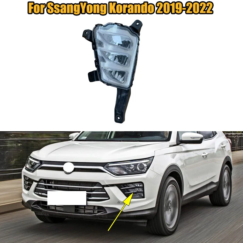 

8320137000 832023700 Передние светодиодные дневные огни Дневные ходовые огни Лампы Бампер Светодиодные противотуманные фары Лампа для SsangYong Korando 2019-2022