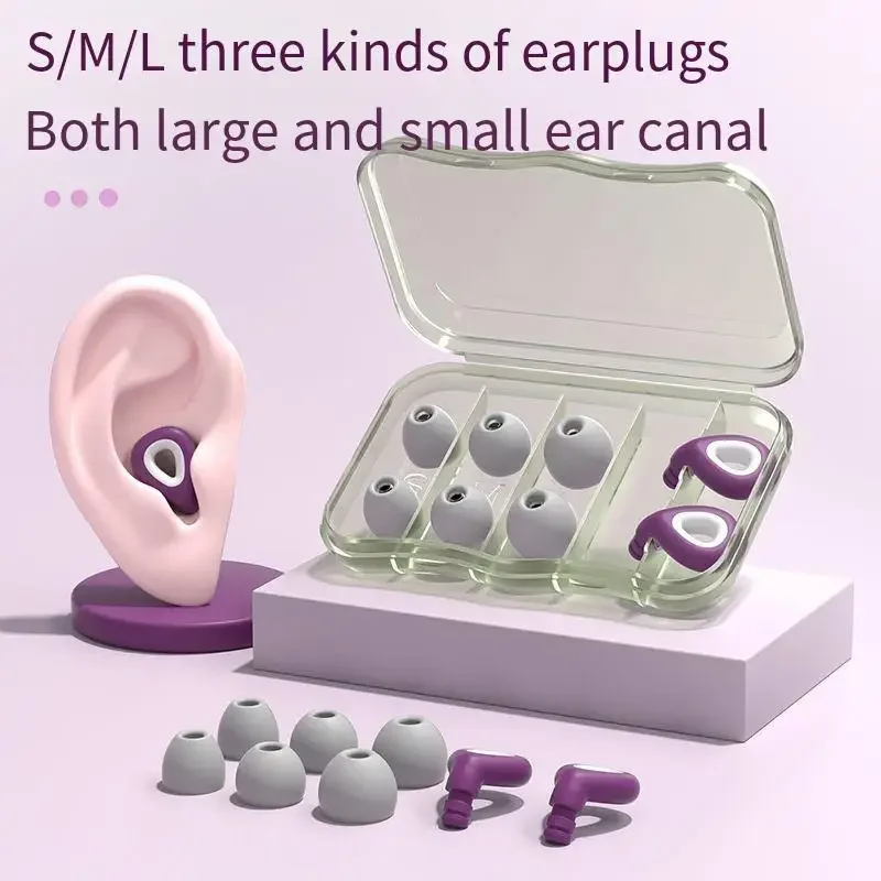 

Silicone Ear Protector Sleep Anti Noise Plugs Noise Cancling Hearing Plugs Security Protection Waterproof Swimming Earplugs