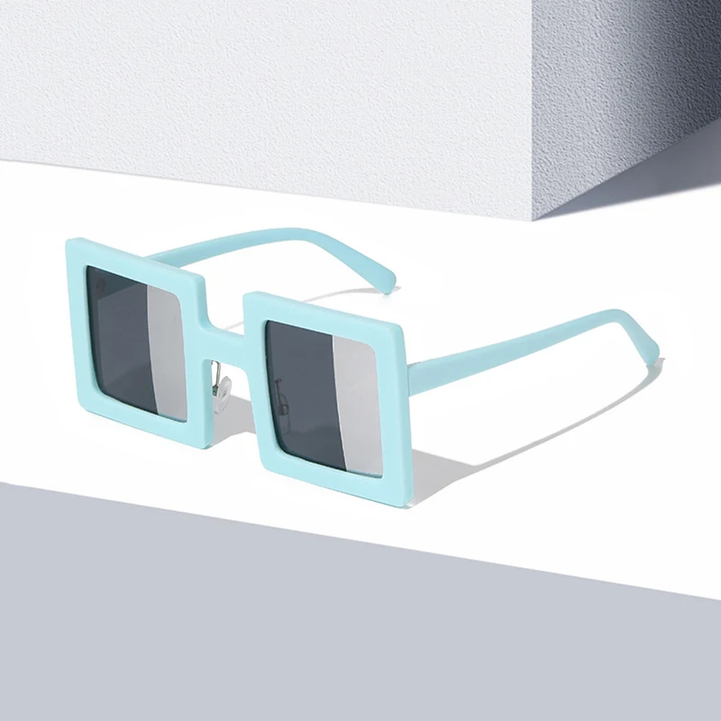 نظارات شمسية مربعة صغيرة للرجال والنساء ، فريدة من نوعها ، رجعية ، عدسة مزدوجة اللون ، ظلال ، UV400 ، رائجة ، خارجية ، موضة