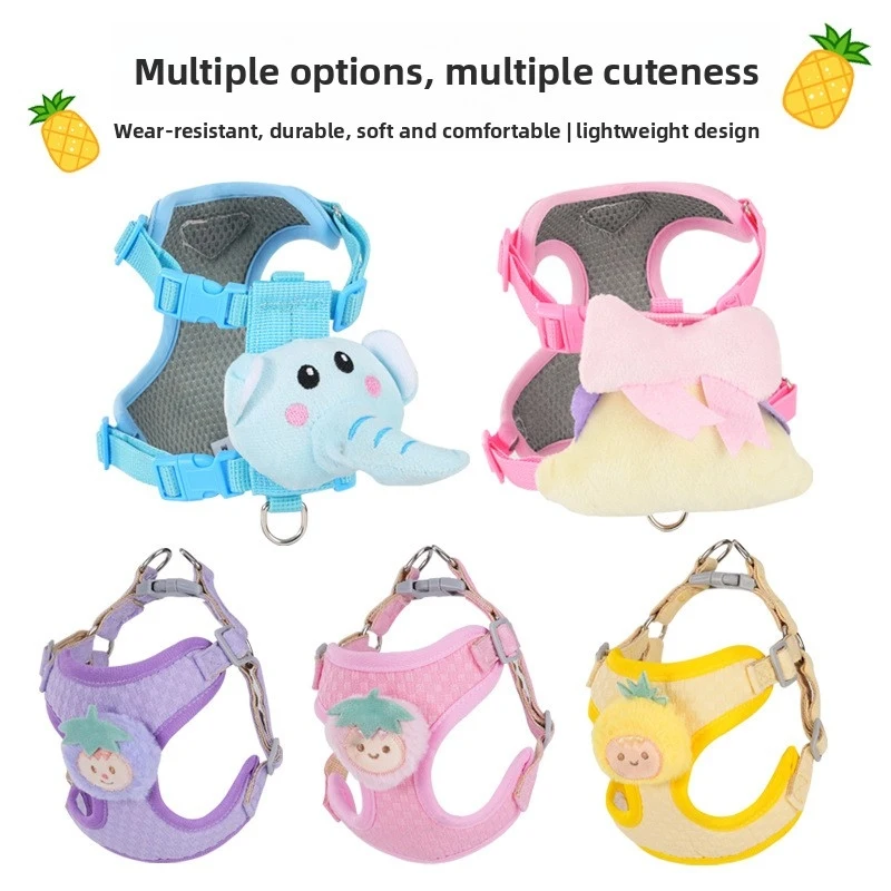 Pet Harness Adjustable Breathable Dog Rope Bichon Frize Suitable for Small and Medium-sized Dogs Puppies Walking Dog Accessories