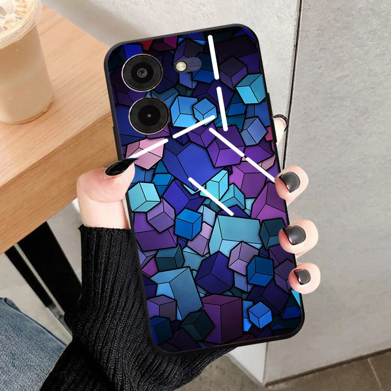 لينة سيليكون واقية قضية الهاتف ، الهاتف الوفير قذيفة ، أسود قذيفة ، Tecno Pova 5 برو ، Tecno Pova5 برو LH8n