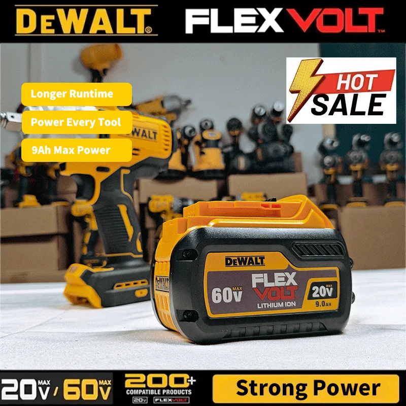 

New Upgrade For Dewalt DCB609 FLEXVOLT Battery 20V/60V Max 9Ah Lithium Ion Rechargeable Replacement for Cordless Power Tools Kit