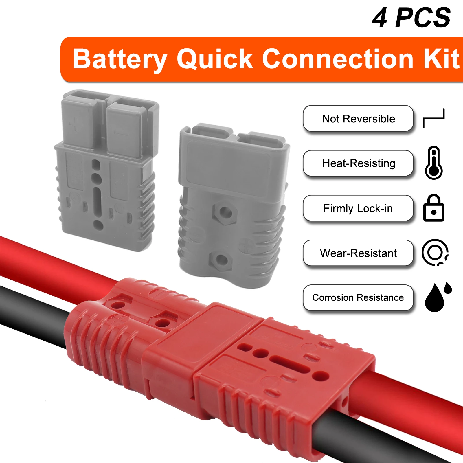 IZTOSS 2Pcs 175A Battery Quick Connect/Disconnect Harness Plug Kits Suitable for Winches  Trailer Cars Electrical Equipment Ect