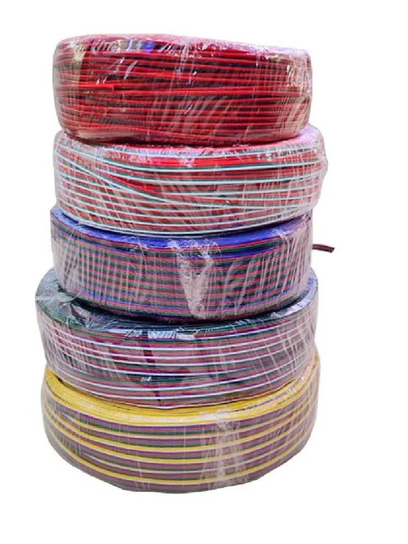 Extension Electric Wire 22awg 2pin 3pin 4pin 5pin 6pin For 5050 3528 RGB RGBW RGBWW RGBCCT LED Strip Extend Cable Connector