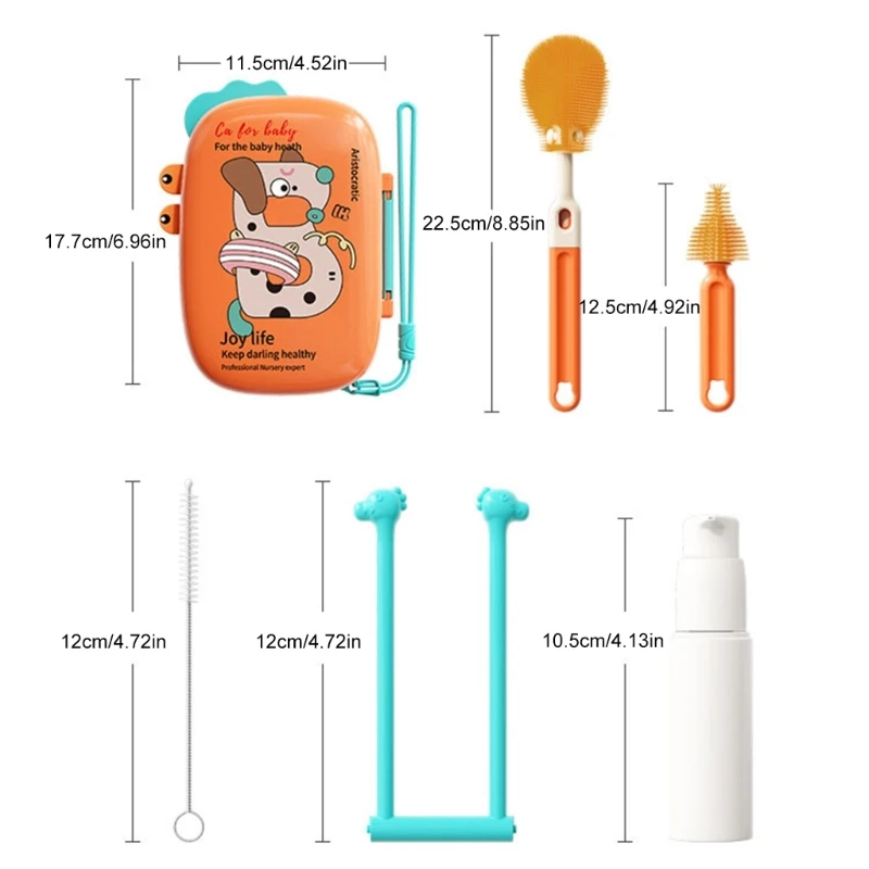 F1CB – brosse nettoyage bouteilles, distributeur savon support séchage, outil nettoyage bouteilles