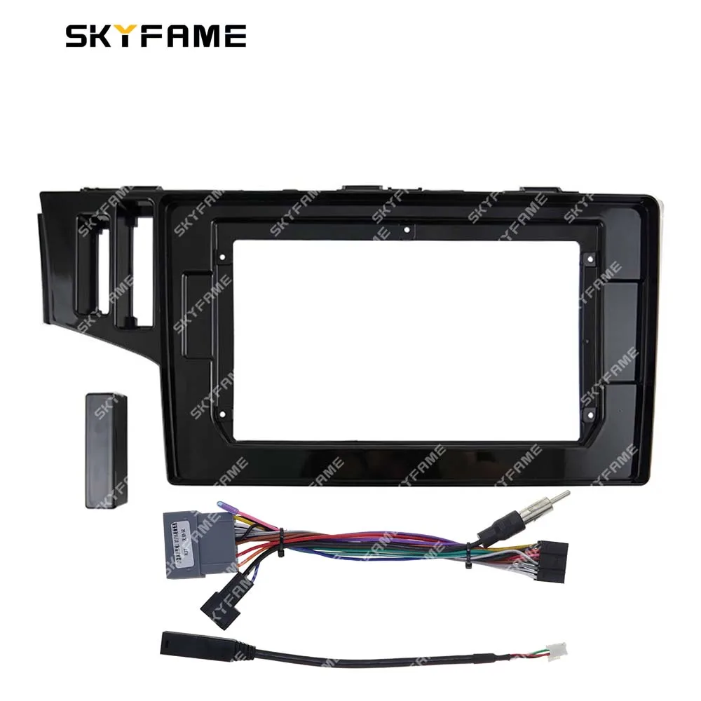 SKYFAME Car Frame Fascia Adapter Decoder Android Radio Dash Fitting Panel Kit For Honda Fit Jazz City