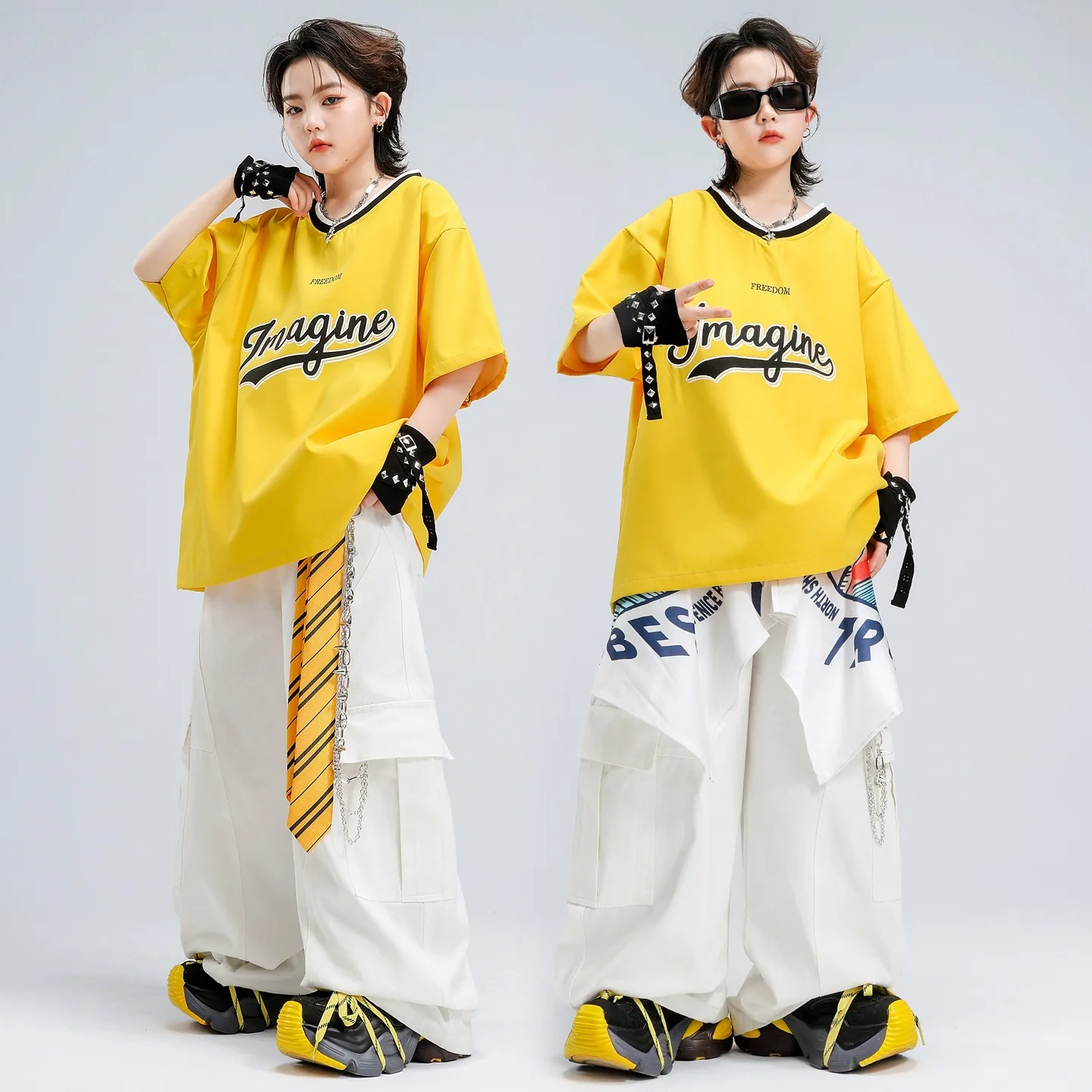 Children's Street Dance Fashionable Outfit Primary School Student Performance Costume Hip Hop Jazz Dance Suit Ensemble
