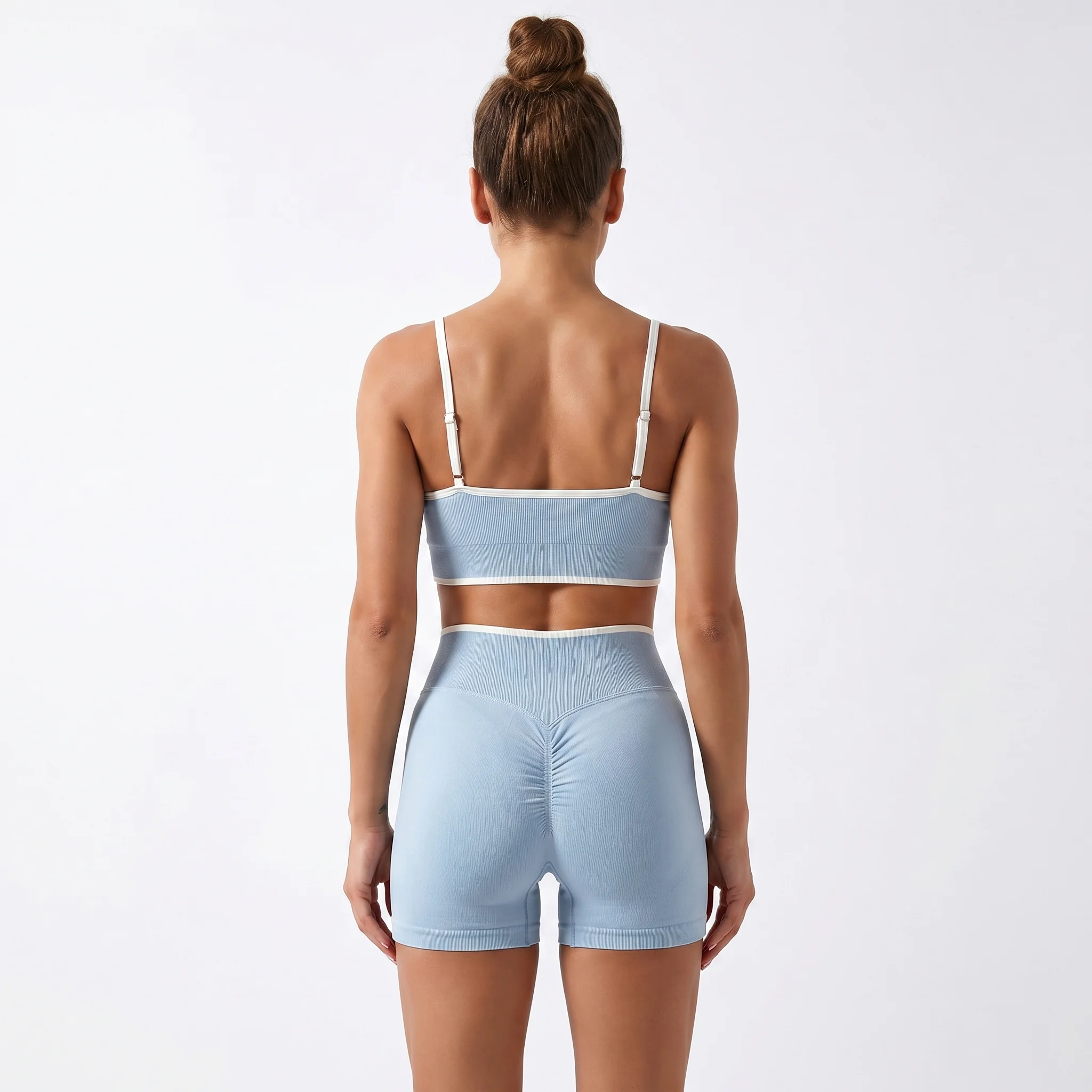 Women's Shockproof Seamless Padded Sport Bra Backless Workout Gym Anti-Shock Yoga Bra Crop Top Fitness Athletic Bra