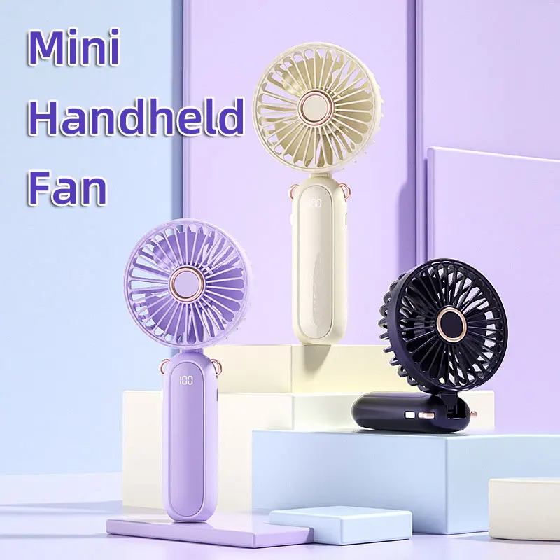 

2024 New Continuously Variable Transmission 100 Speed USB Charging Handheld Mini Fan Summer Outdoor Neck Hanging Small Fan