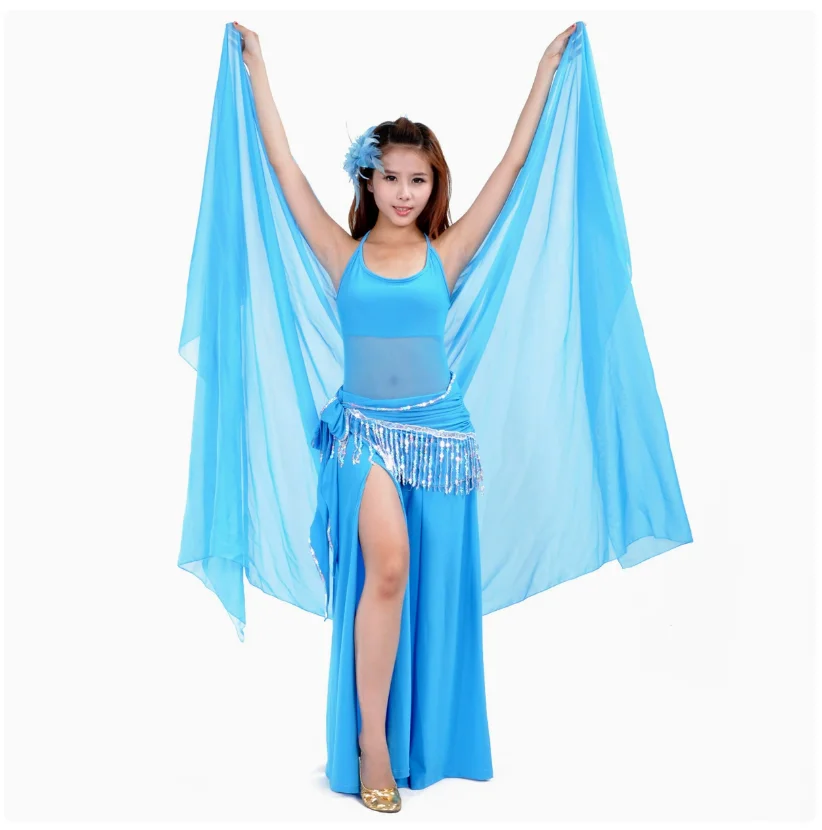 Velo de gasa para danza del vientre para mujer, chal de 250x120CM, 1 unidad/lote