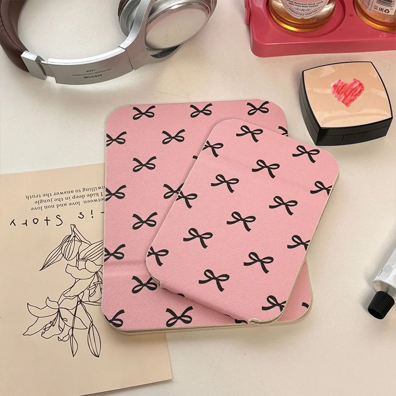 مرآة مكياج قابلة للطي ، مرآة لخلع الملابس المكتبية ، قوس وردي ، مرآة زينة ، مرايا مستحضرات التجميل في المهجع ، ملحقات مستحضرات التجميل #4