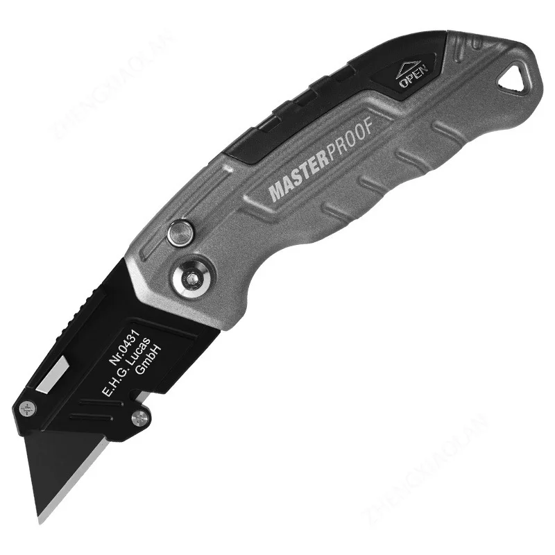 Folding utility knife Heavy-duty multi-functional foldable paper cutter Large aluminum alloy unpacking film knife