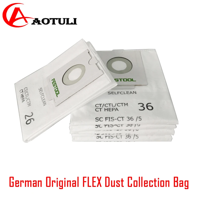 FESTOOL dust collector bag Original German for FESTOOL CT 26/36 Cloth Bag Disposable Filter Vacuum Cleaner Accessories
