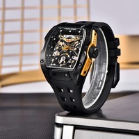PAGANI DESIGN Original 42MM Men Automatic Mechanical Watches Luxury Hollow out Sapphire Glass  5ATM Waterproof Watch for Men