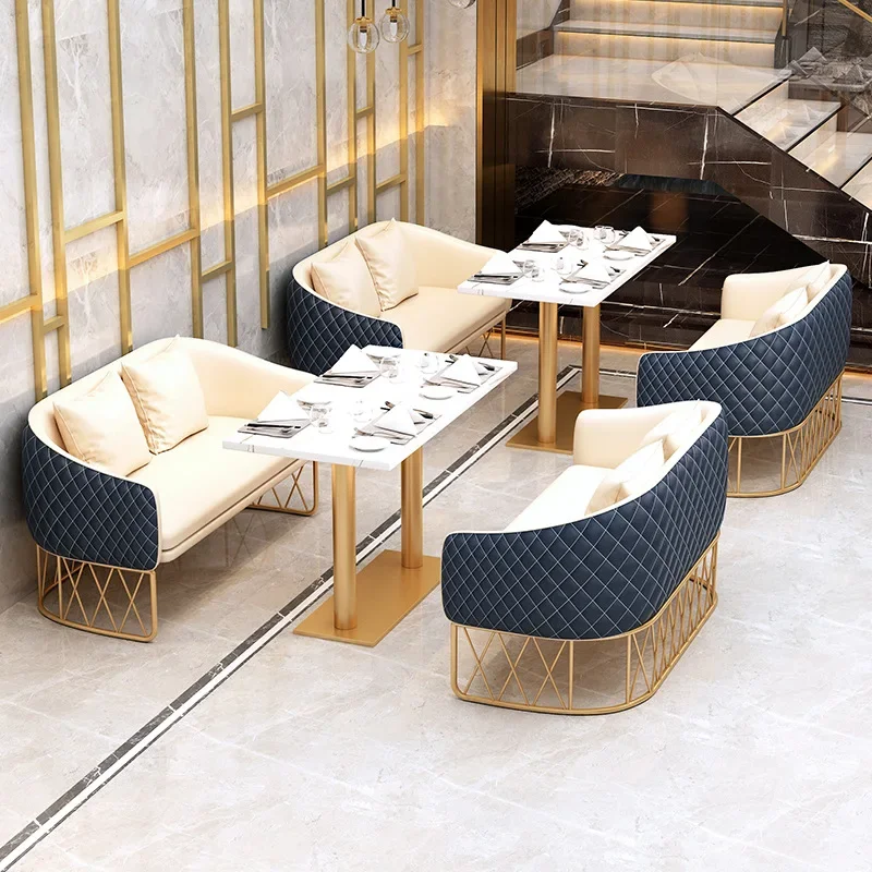 Marble Tables Chairs Set Custom Modern Light Luxury Apartment Villa Restaurant Cafe Living Dining Room Furniture Suit 2024