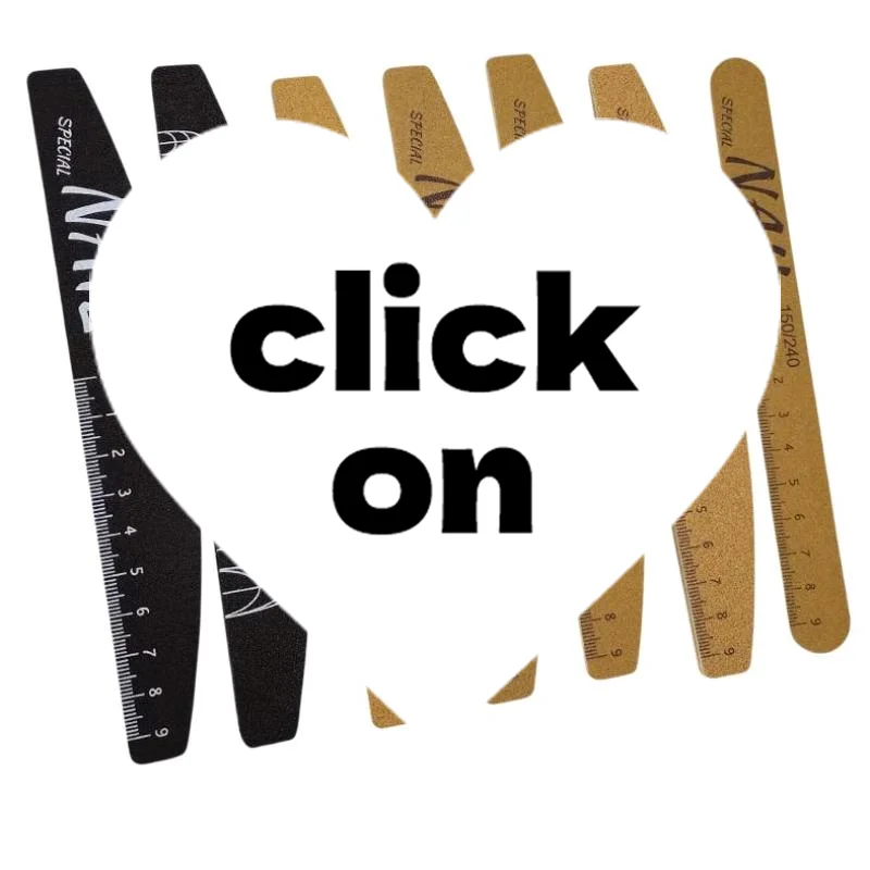 5 Pcs Nail File Set With Scale Nail Art Double-sided 80-240 Grit Nail File Grinding Sanding Buffer Buffing Manicure Tool