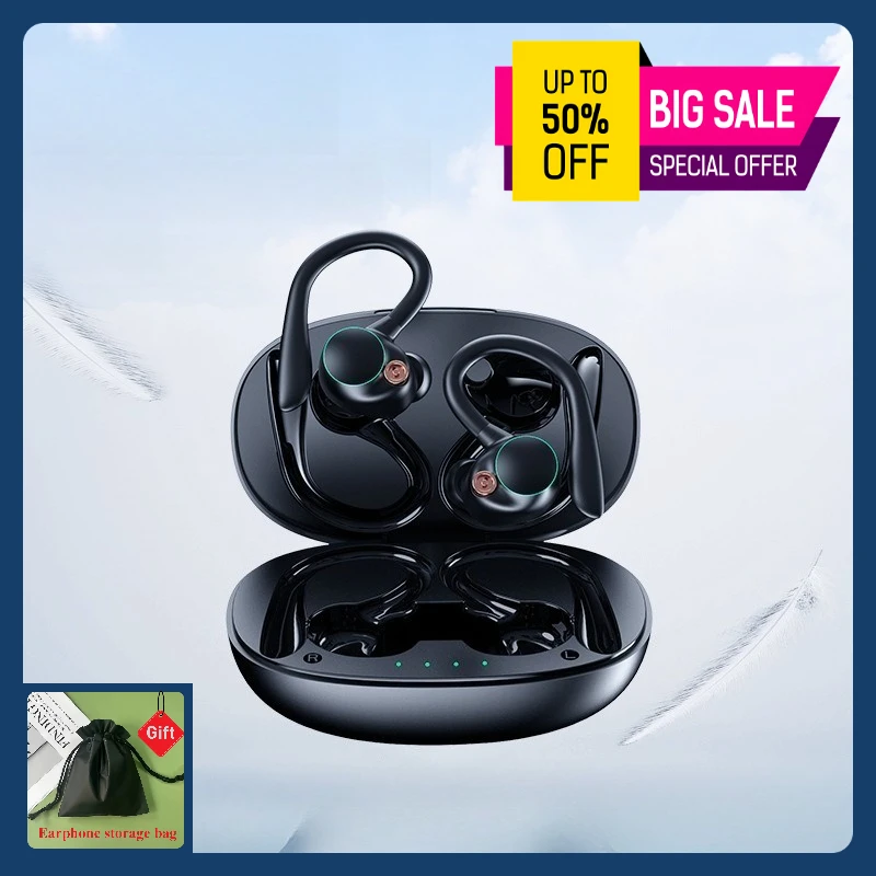

wireless Bluetooth earphones with noise reduction and ultra long battery life, sports earphones headphones superpods Hanging