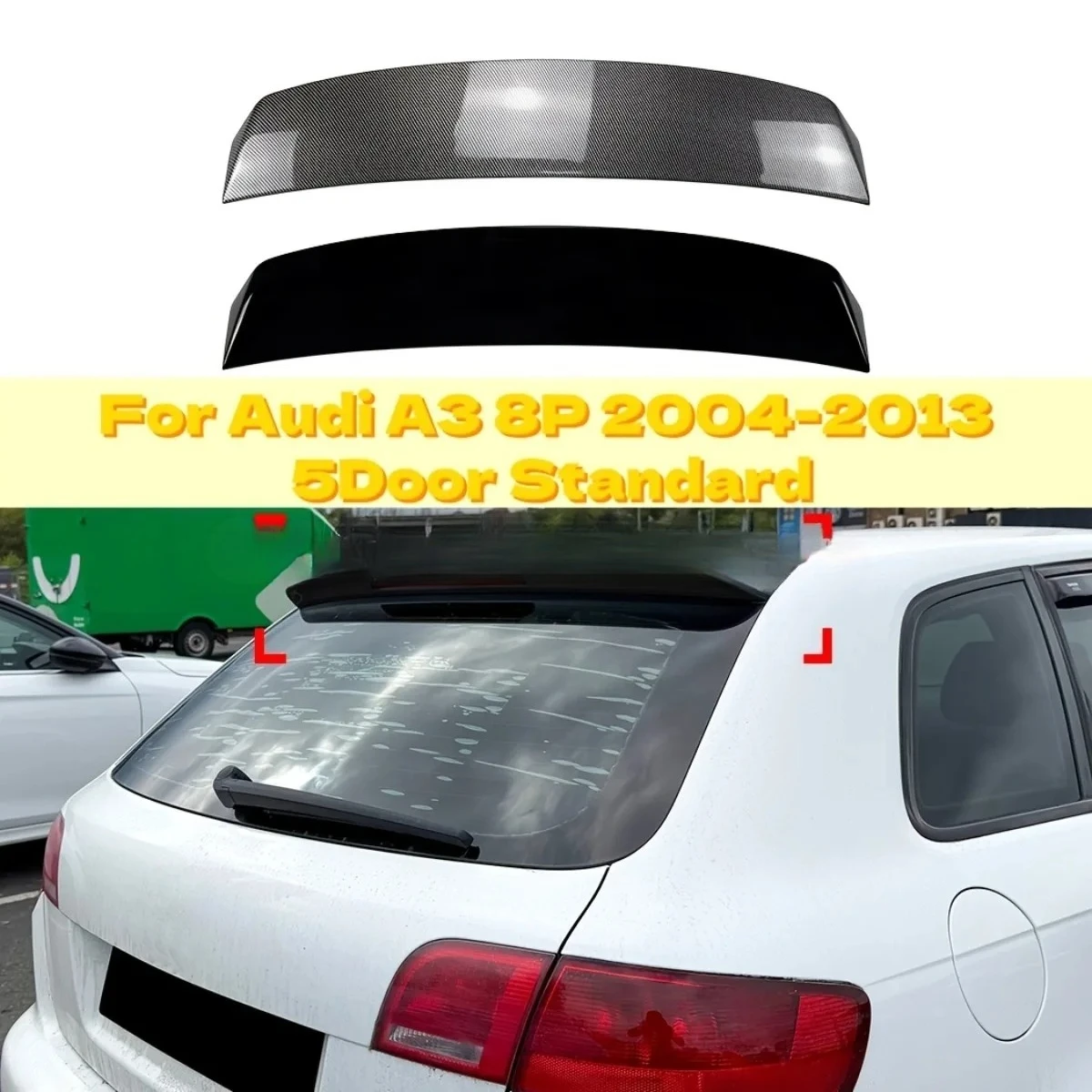 Rear Spoiler Wing For Audi A3 8P 2004-2013 5Door Standard Edition Top Tail Fin Lip Bodykit Guard Board External Decoration Parts