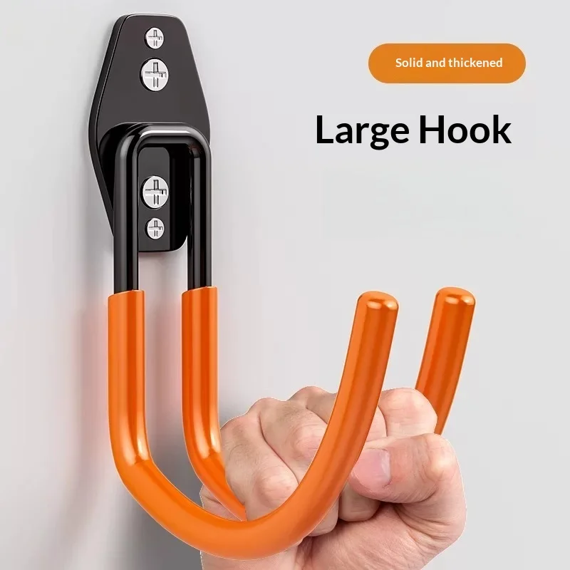 

Heavy Duty Metal Bike Wall Mount Hook Garage Organizer Bicycle Hanger Stand Parking Holder Anti Slip Storage Tool Organizer