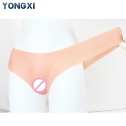 YONGXI Double Elastic Realistic Silicone Panties Gays Pussy Pants Sexy Fake Vagina Form Crossdresser Transgender Shemale Cosplay