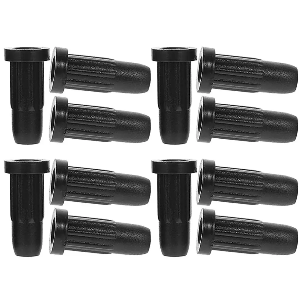 

12 Pcs Computer Desk Swivel Chair Wheel Rubber Cover Square Plastic Stopper Lid Protector Furniture Legs Mute Practical Wide