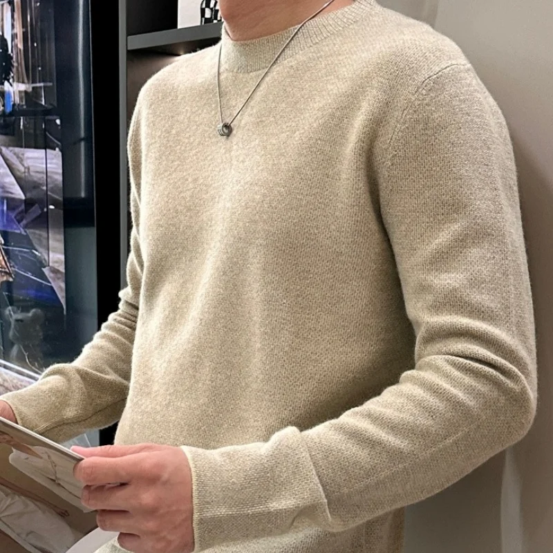 

Новейшая мужская смесь кашемира и шерсти из высококачественного натурального волокна с круглым вырезом на осень и зиму.