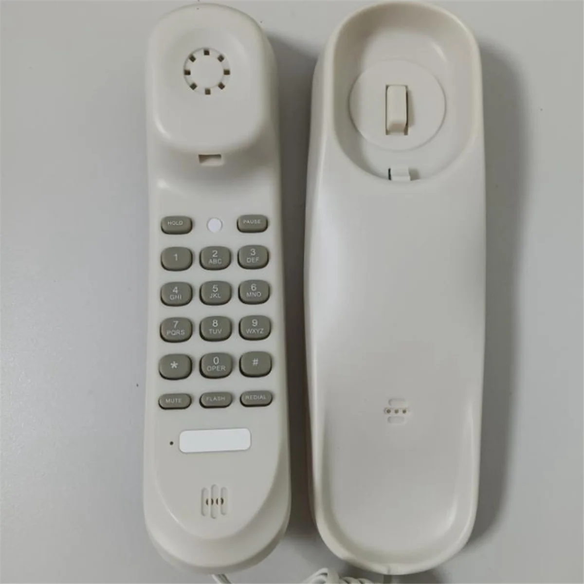 Wired Wall Phone, Hotel Small Phone, Suitable for Home/Bathroom/School/Office Fixed Wall Phone, White