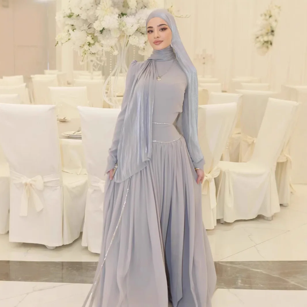 

Женщины Ид Абая Вечерние Длинные Платья Платок Алмазная Цепочка Мусульманский Рамадан Марокко Дубай Кафтан Ислам Vestidos Robe Jalabiya