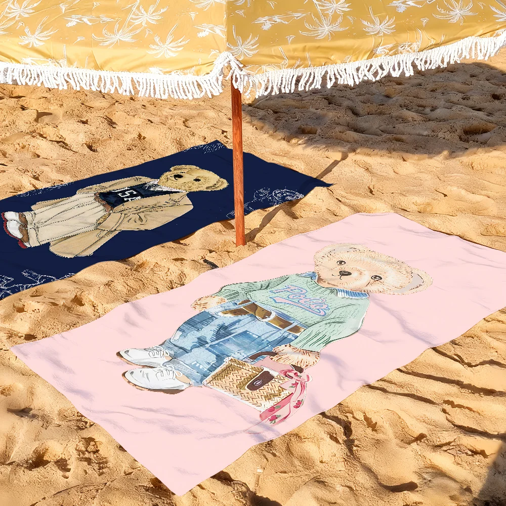 Fashion P-Polo B-Bears Towel For Beaches Yoga Studios Gyms Hot Springs Swimming Pools And Picnics