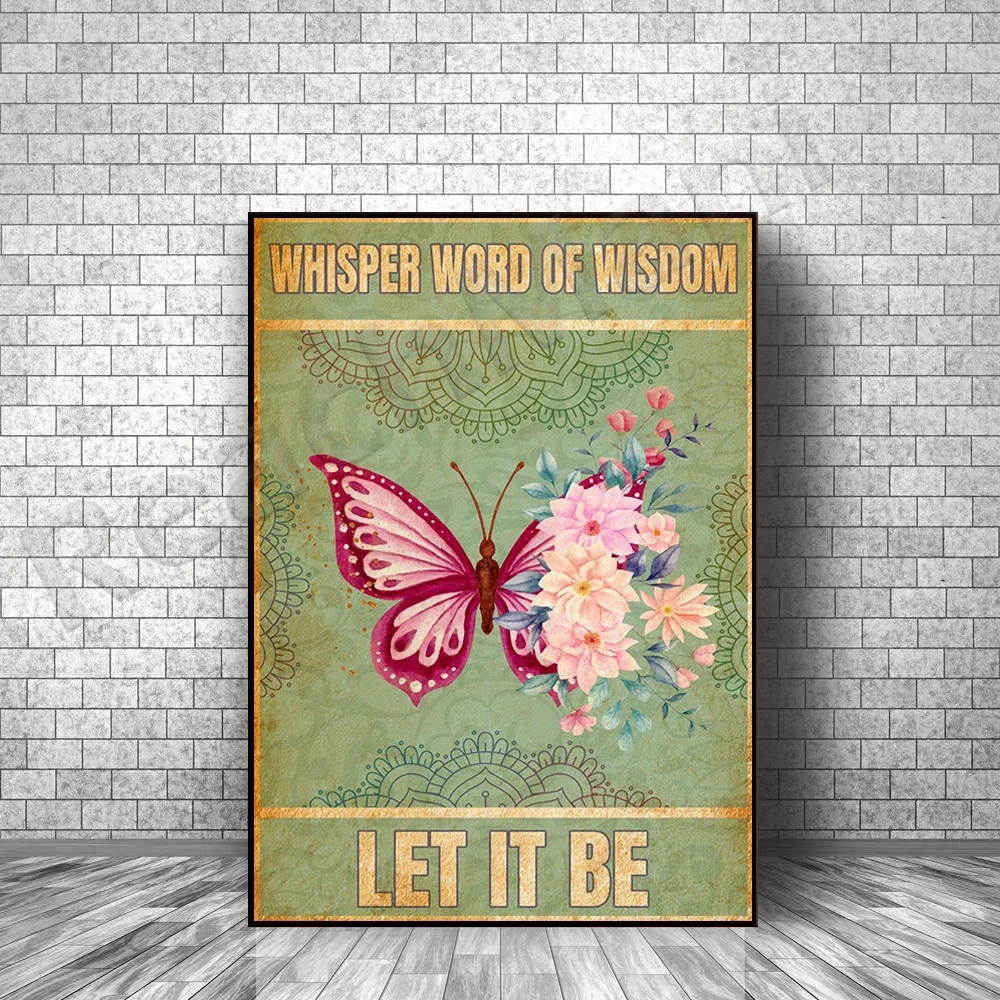 Let It Be Lyrics Wall Art Home Classroom Music Room Studio Decor Inspirational Inspirational Whisper Wisdom Music Poster