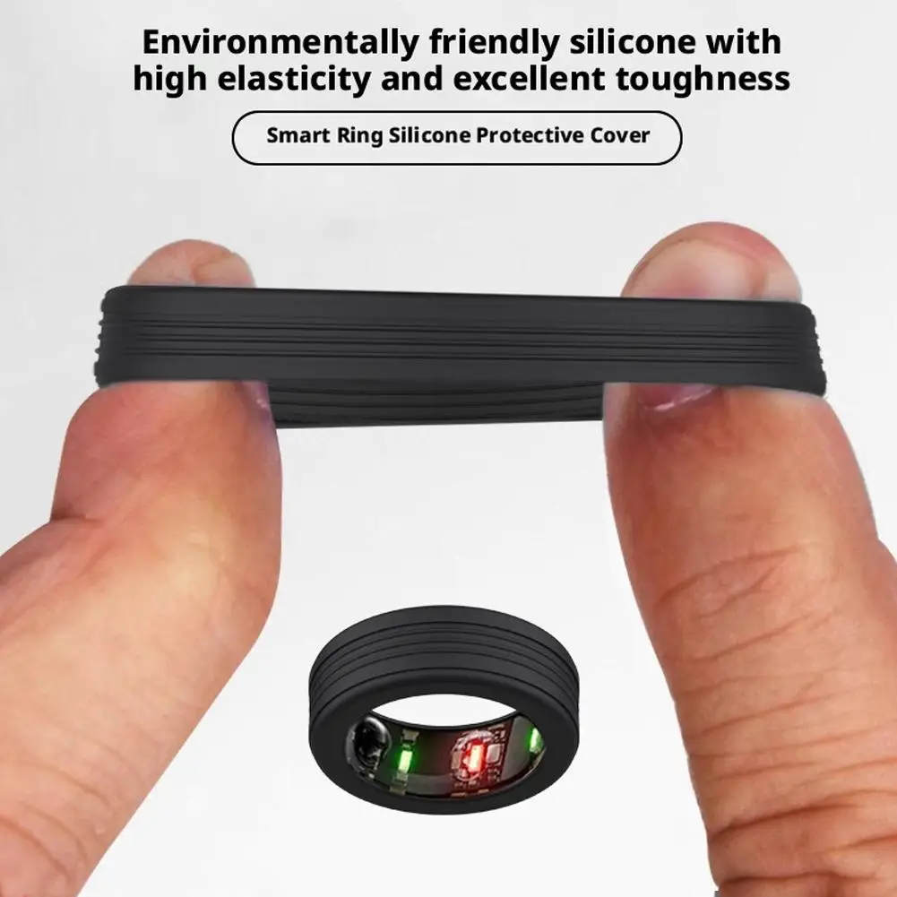 For Oura Ring Gen4 Smart Ring Protective Case, 1.2mm Lightweight Elastic Silicone Protective Cover, Anti Scratch/Anti-collision