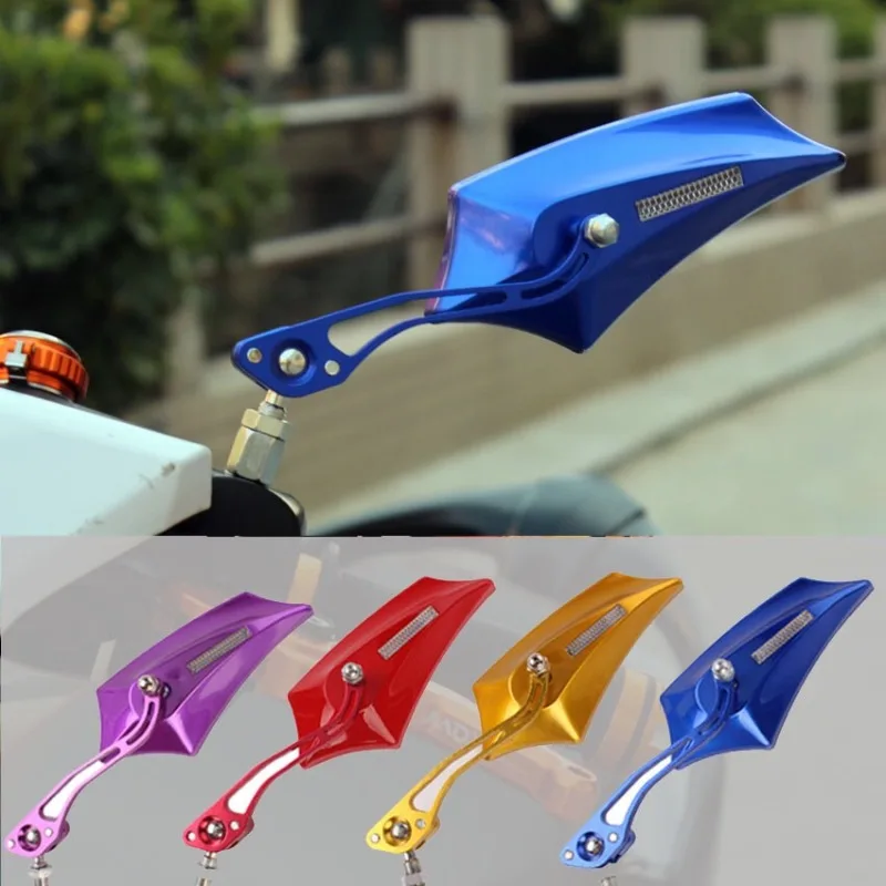 Universal Motorcycle Motorbike Bike 8mm 10mm Rear View Side Scooter ATV Bicycle Rearview Mirrors with 10mm Adaptor Scooter
