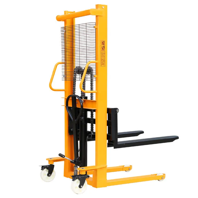 YJQ electric forklift hydraulic stacker manual stacker lift truck lift