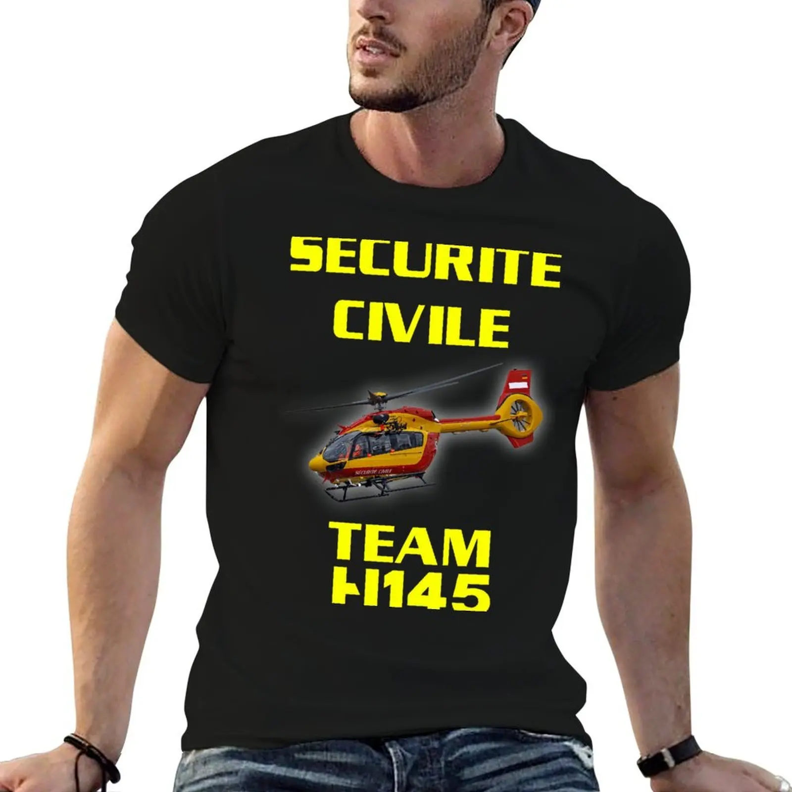 

TEAM H145 CIVIL SECURITY T-Shirt t shirt personalised anime t shirts for man man t shirt luxury T-shirt