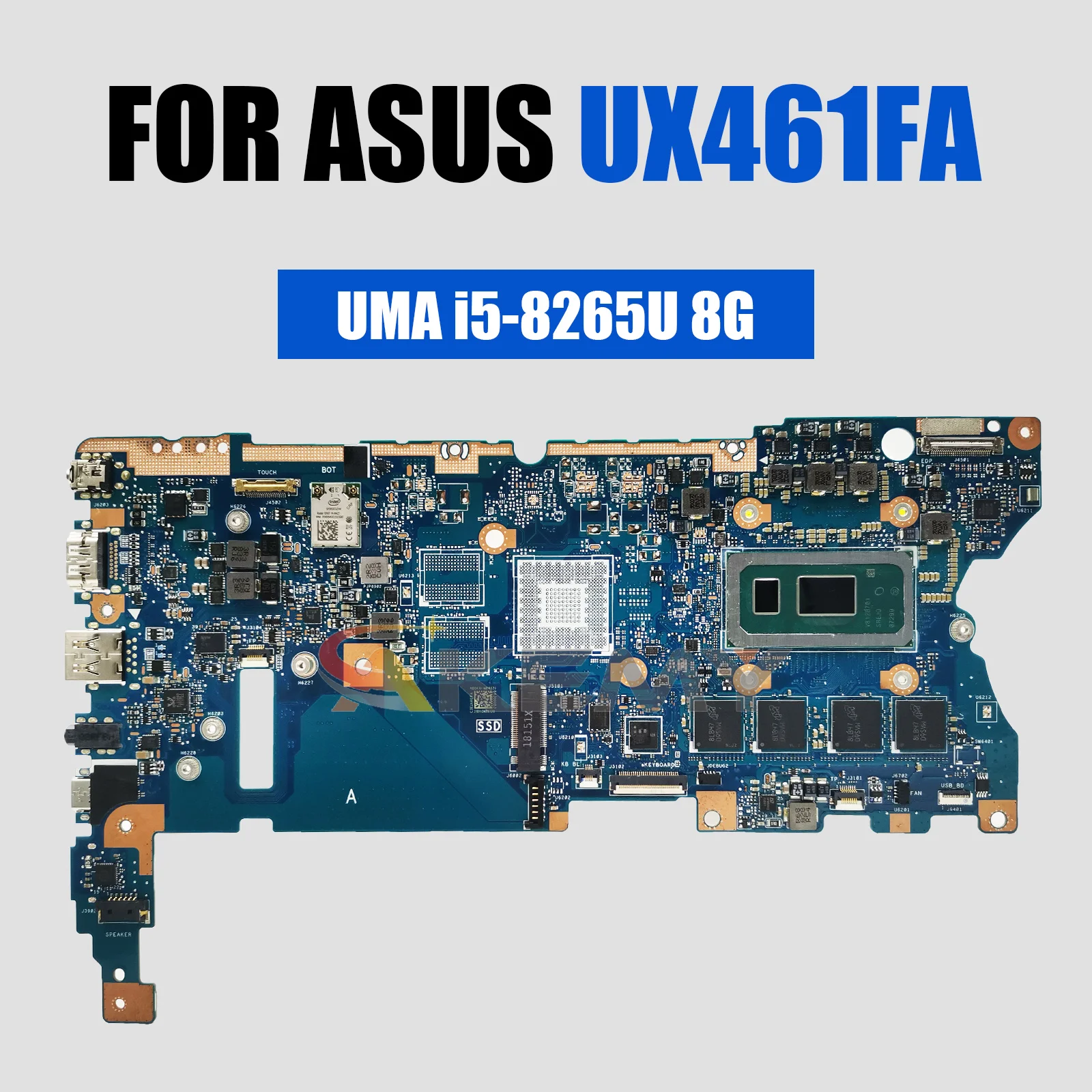 For ASUS UX461FA UX461FN TP461U TP461F Motherboard i3 i5 i7 CPU 8GB/16GB RAM - Afbeelding 7 van 15