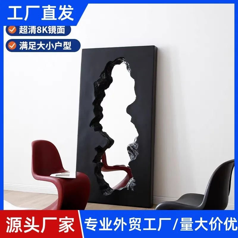 Broken full-body mirror creative irregular fiberglass reinforced plastic decorative mirror designer landing