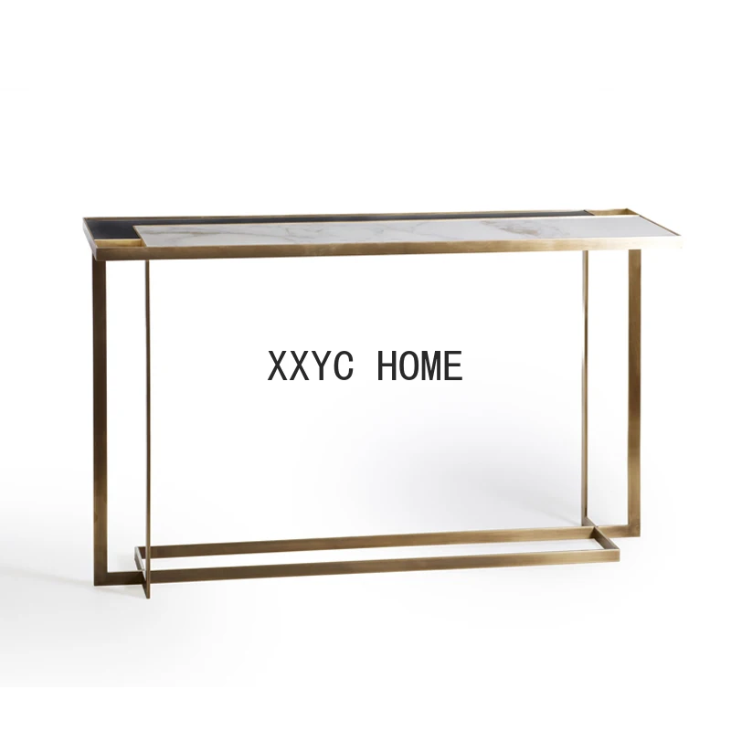 

Simple and Light Luxury Nordic Style Console Tables Hallway Natural Marble Entrance Cabinet Curio Cabinet Furniture