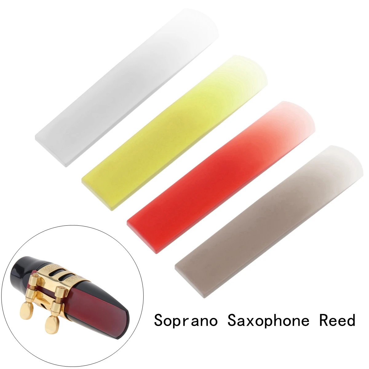1 Stück/4 Stück Stärke 2.5 Alt-, Tenor-, Sopran-Saxophon-Harzblätter, 4 Farben gemischte Saxophonblätter – Detail 33