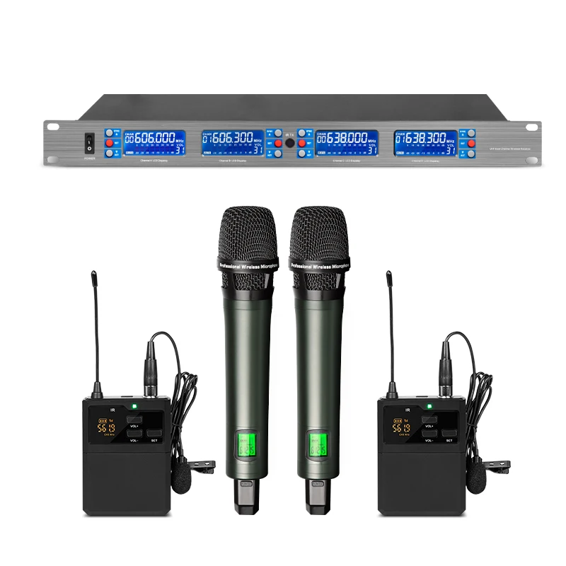 

Высококачественный беспроводной UHF-микрофон динамического типа с функцией шумоподавления и подсветкой