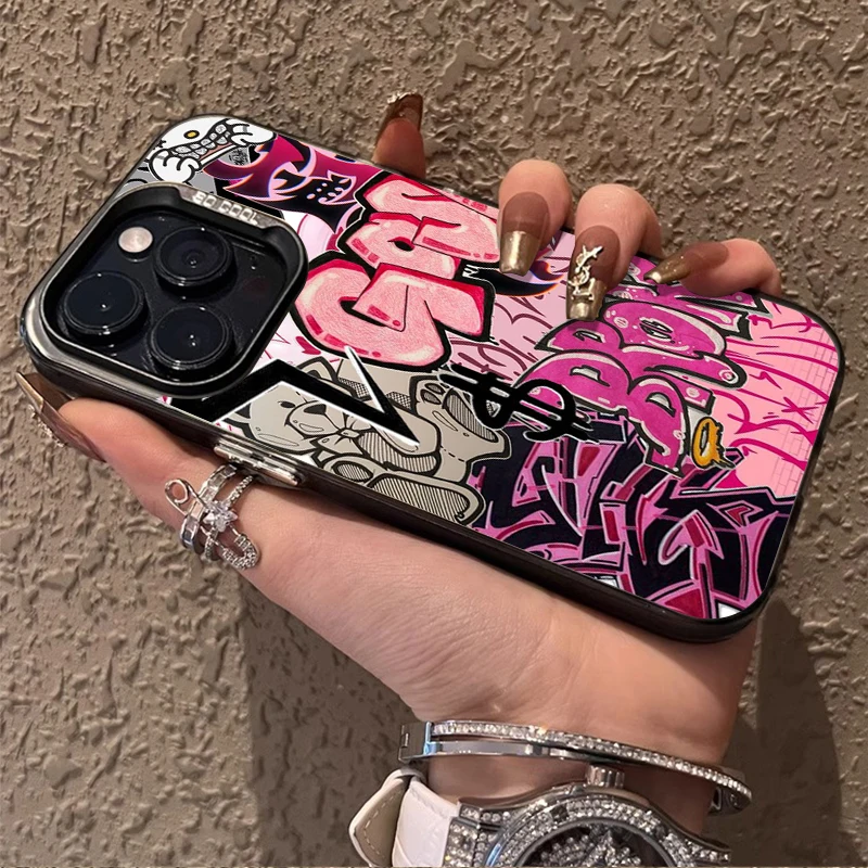 Graffiti Cool Art Pink Phone Case for Infinix Hot Note Zero 50 40 30 30i 20 20s 12 12i 11 Smart 10 9 8 Pro Plus 4G 5G Back Cover - view 4