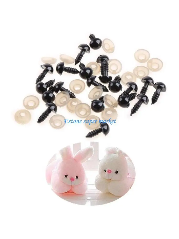 

090B 20pcs 6-20mm Black Plastic Safety Eyes For Teddy