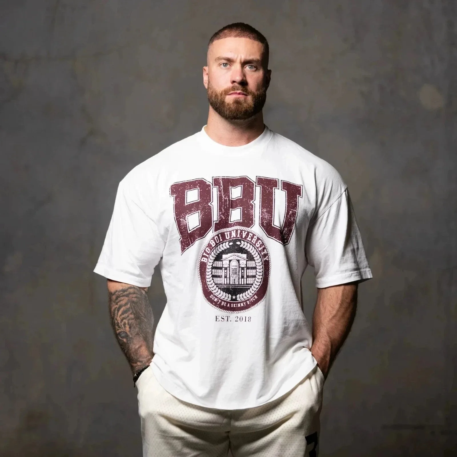 2026 GYM Herren Sommer-Trainings-Sport-Freizeit-Kurzarm-Oversize-Baumwoll-T-Shirt